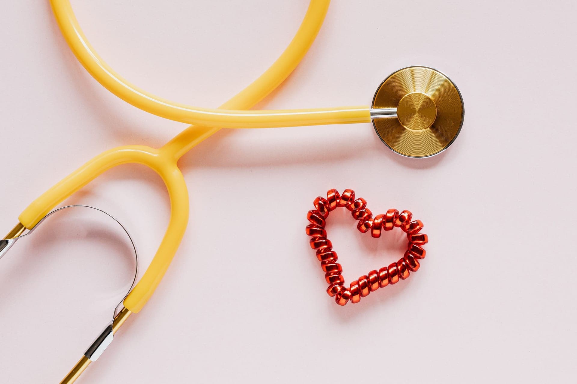 Two stethoscope chestpieces side by side