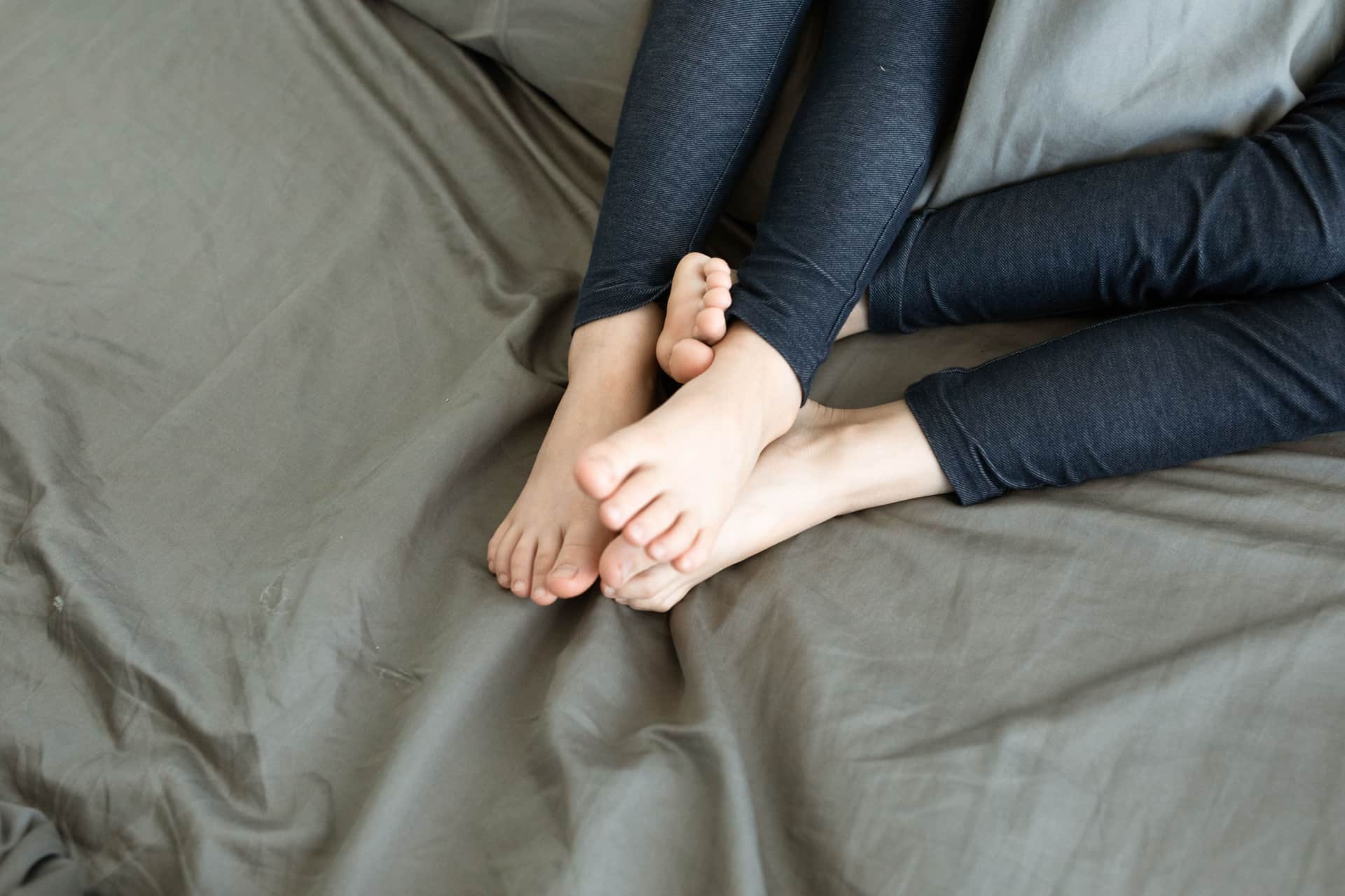 Feet resting after a long shift